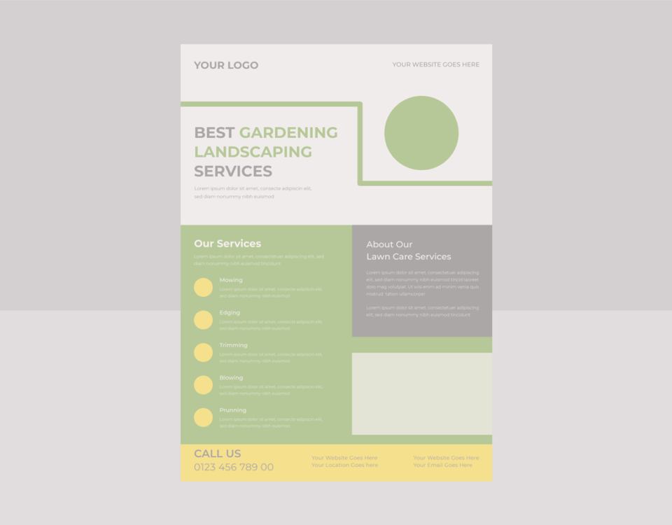 sales sheets for landscaping and lawncare companies
