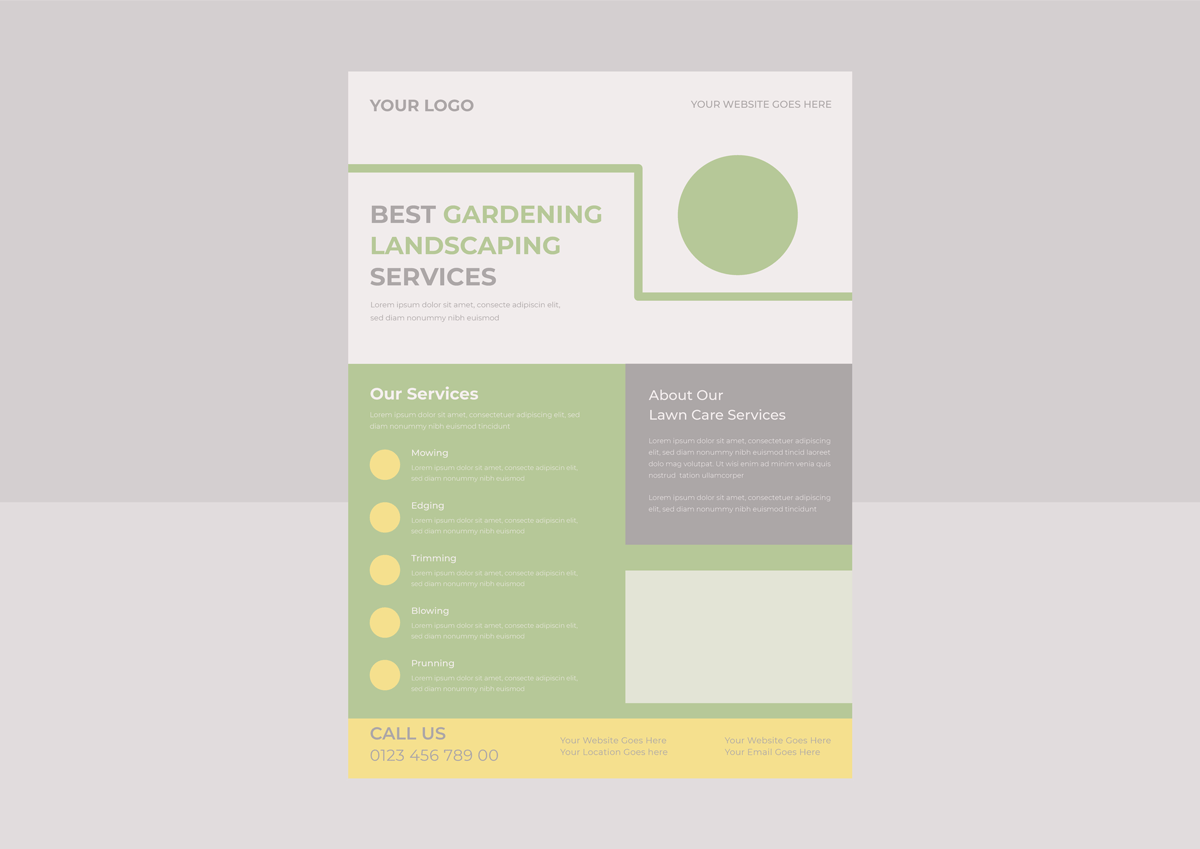 sales sheets for landscaping and lawncare companies